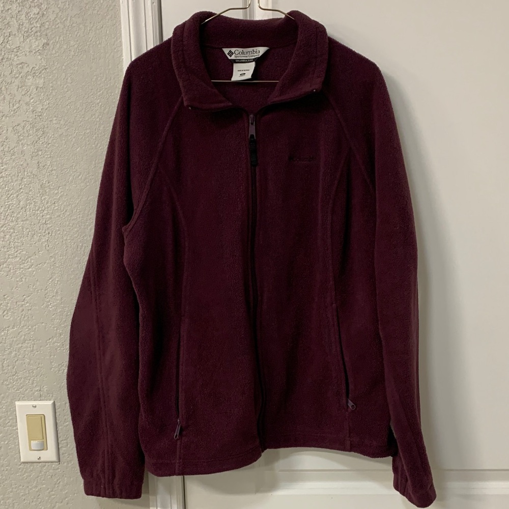 Columbia Deep Burgundy Fleece Jacket